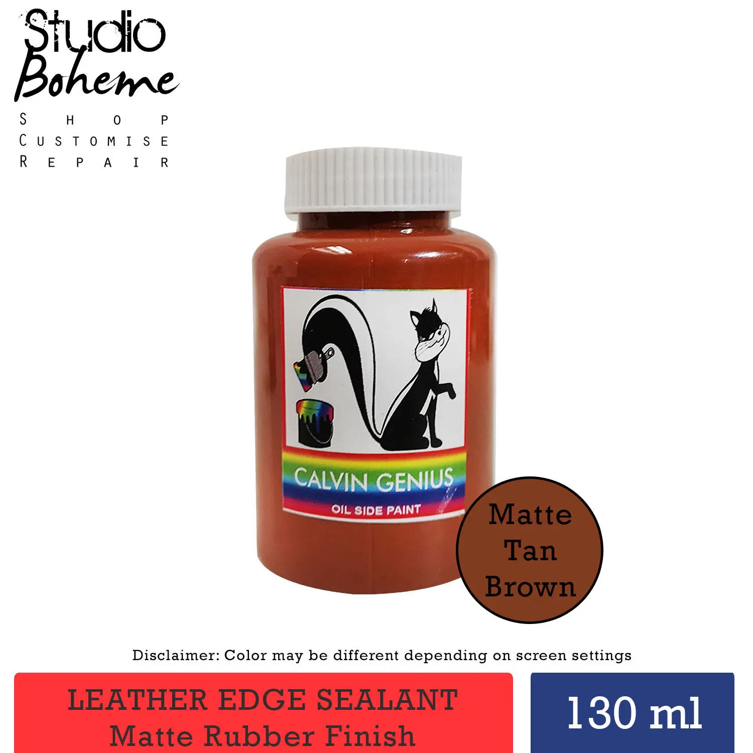 tan brown rubber edge sealant for leather bags and shoes.webp