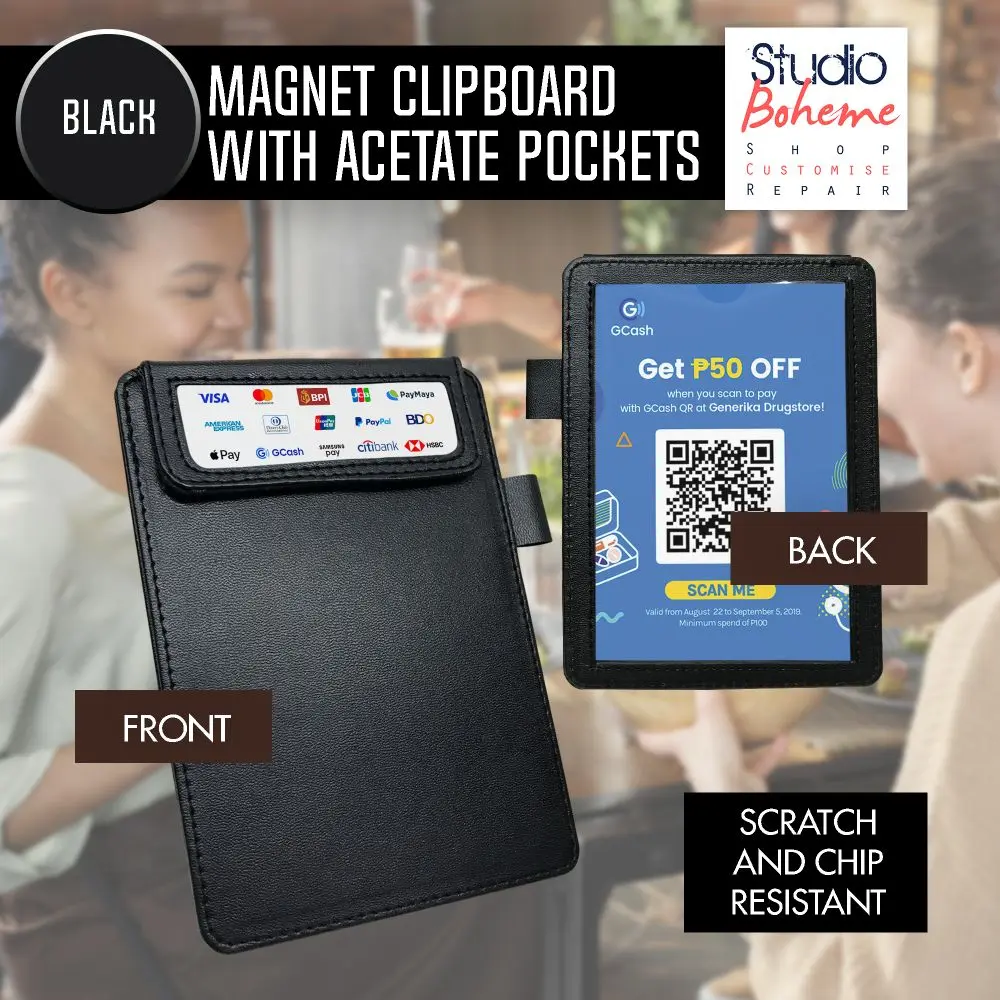 Magnet Clipboard with QR code pocket
